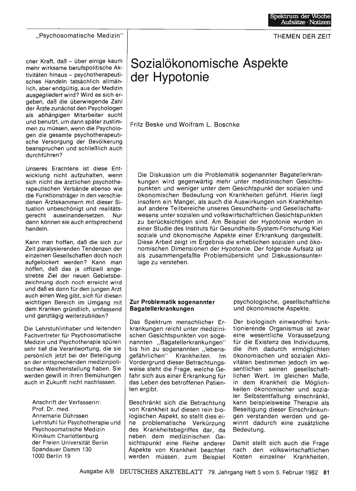 Vorschauseite 1: Sozialökonomische Aspekte der Hypotonie