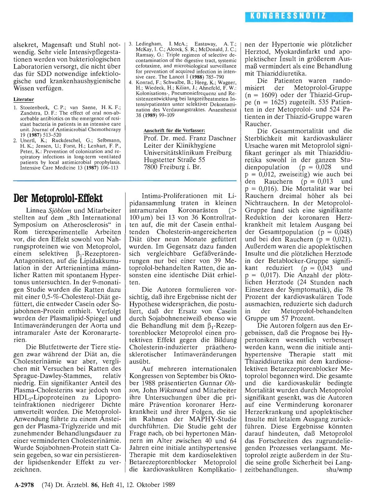 Vorschauseite 1: Der Metoprolol-Effekt