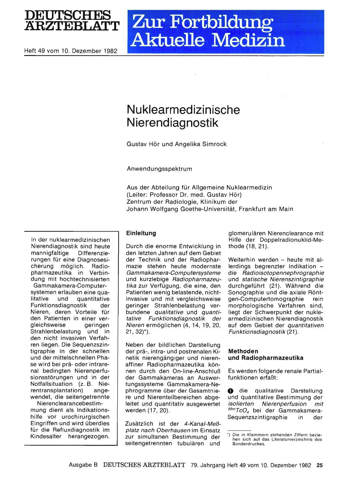 Vorschauseite 1: Nuklearmedizinische Nierendiagnostik
