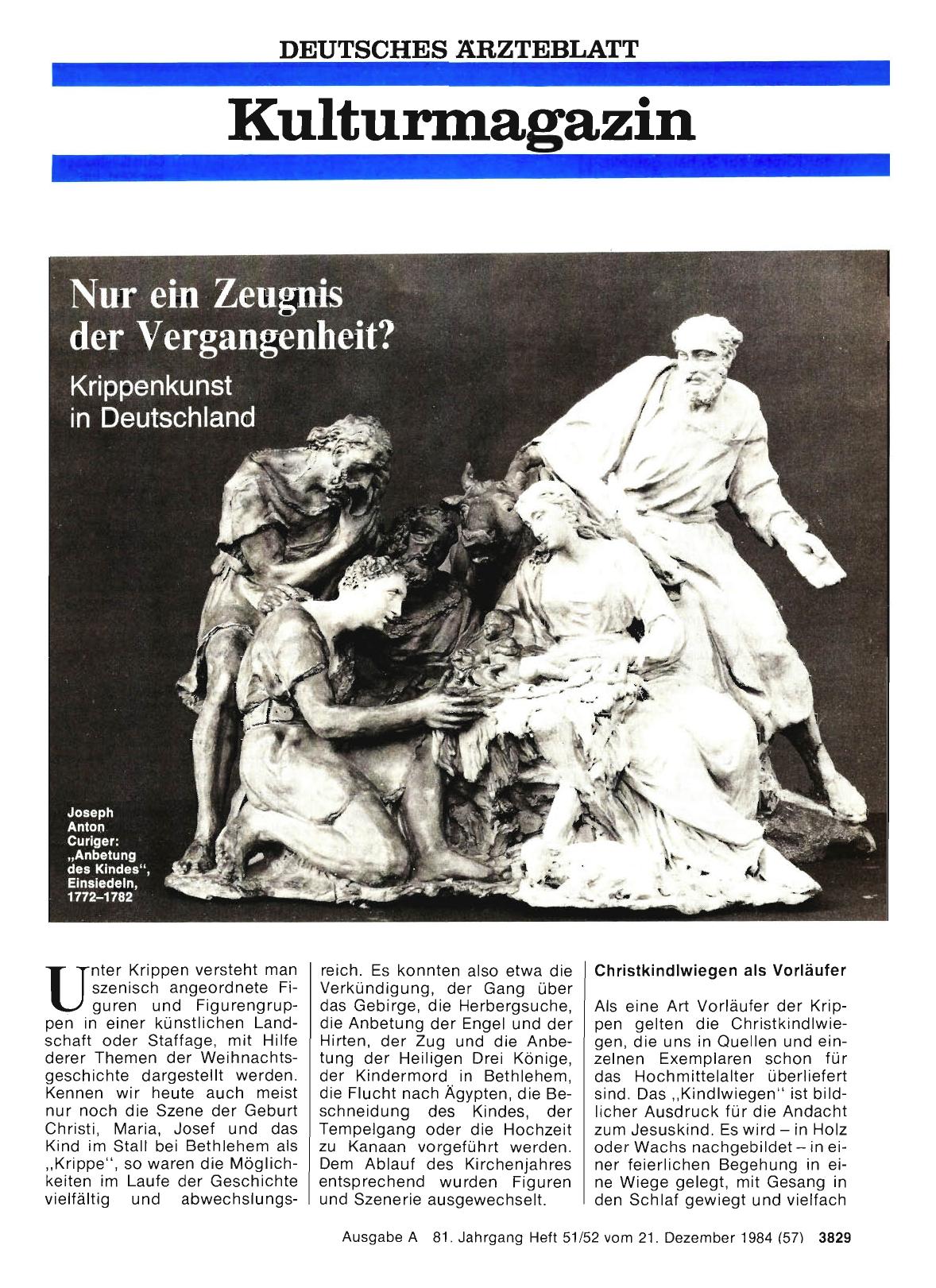 Vorschauseite 1: Nur ein Zeugnis der Vergangenheit? Krippenkunst in Deutschland