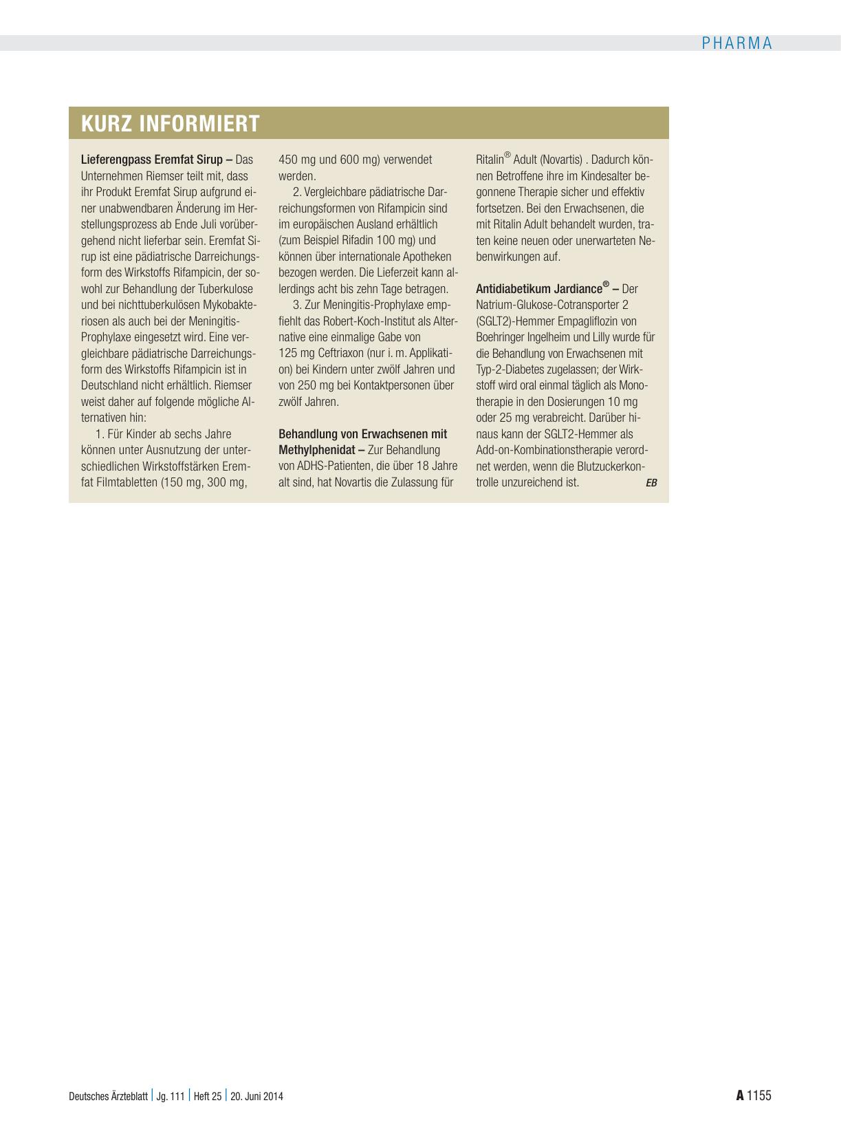 Vorschauseite 1: Kurz informiert