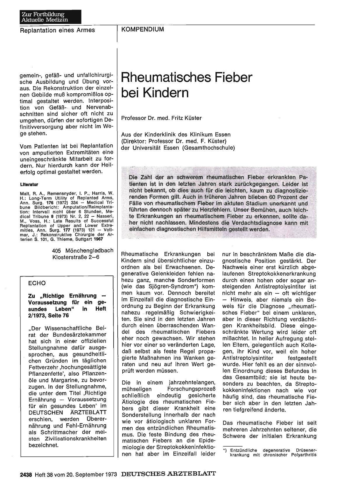 Vorschauseite 1: Rheumatisches Fieber bei Kindern