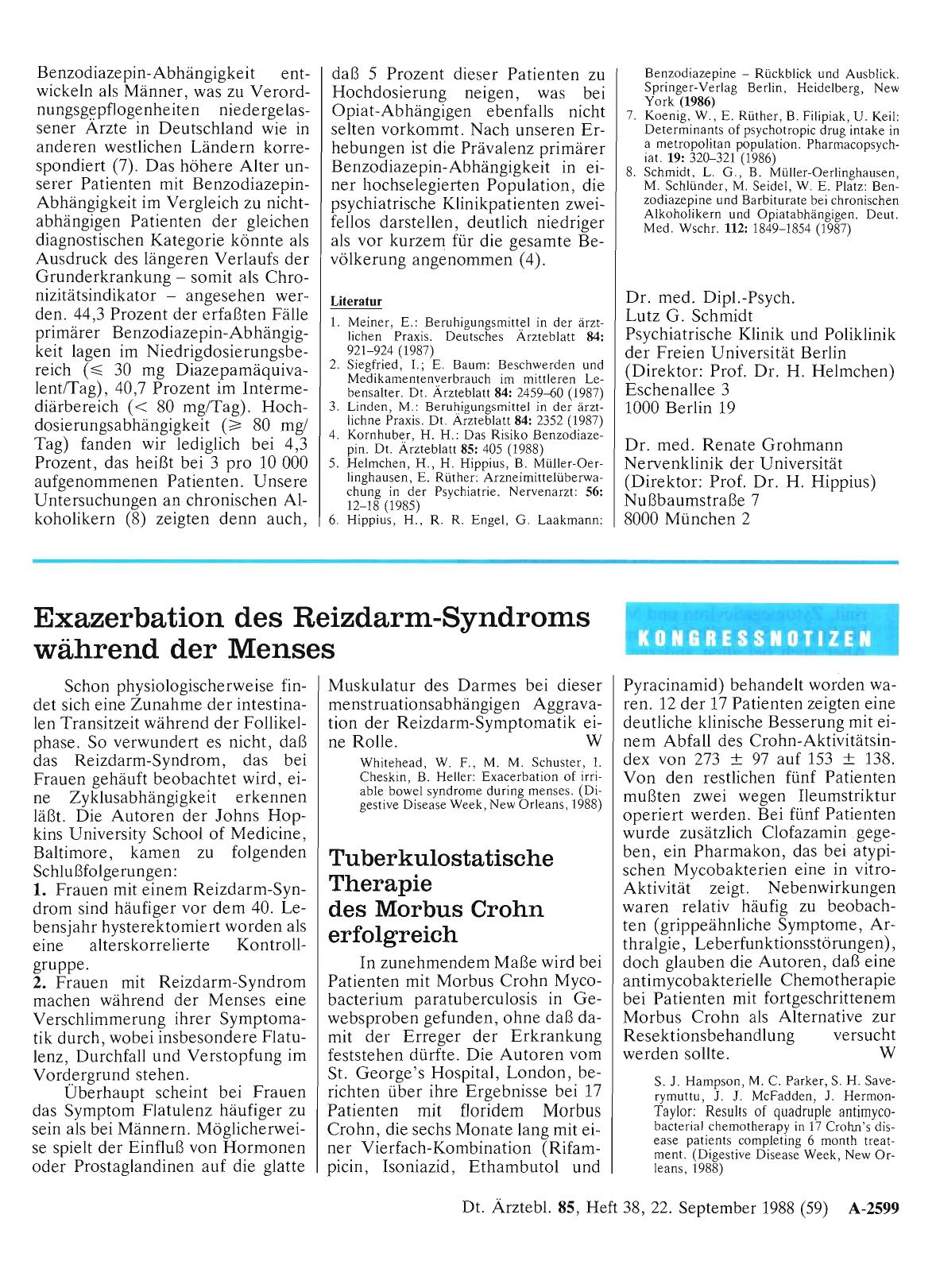 Vorschauseite 1: Tuberkulostatische Therapie des Morbus Crohn erfolgreich