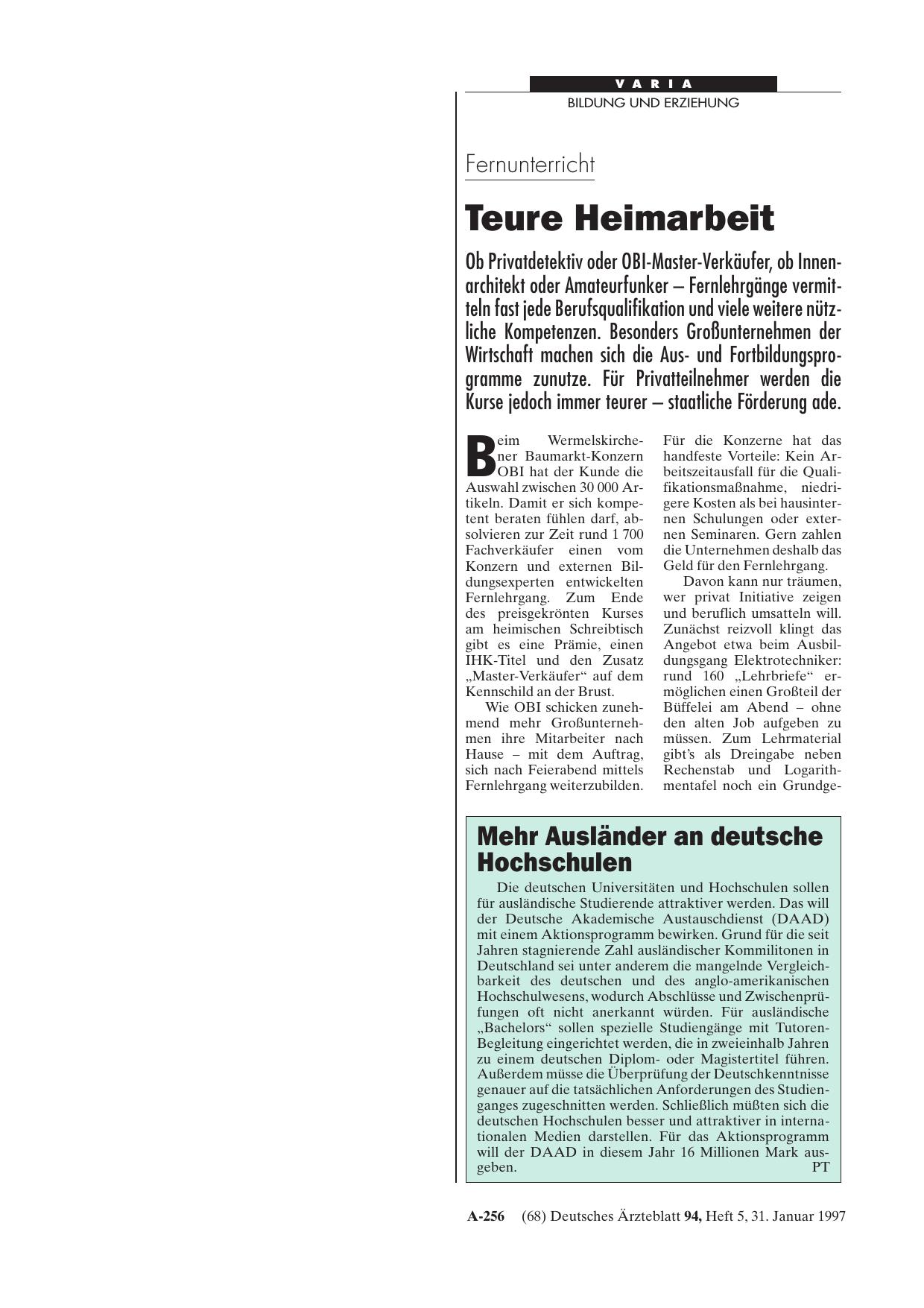 Vorschauseite 1: Fernunterricht: Teure Heimarbeit