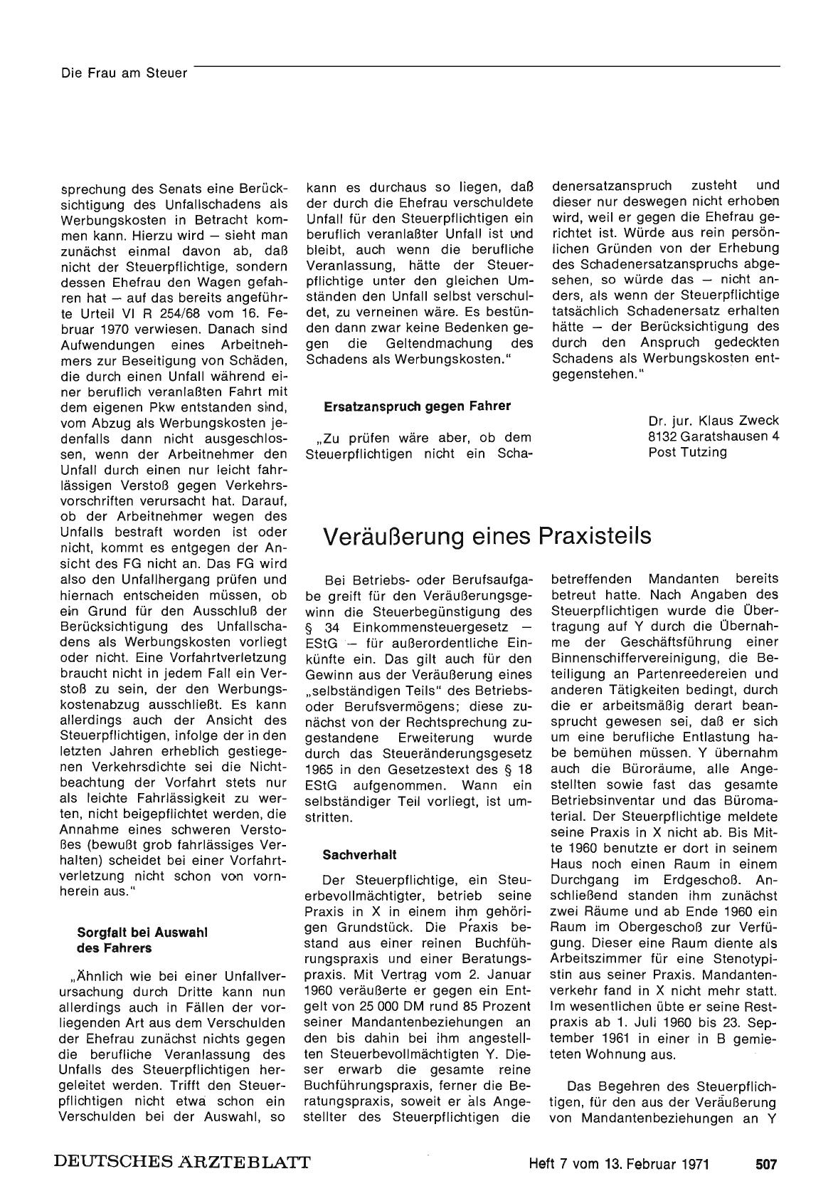 Vorschauseite 1: Veräußerung eines Praxisteils