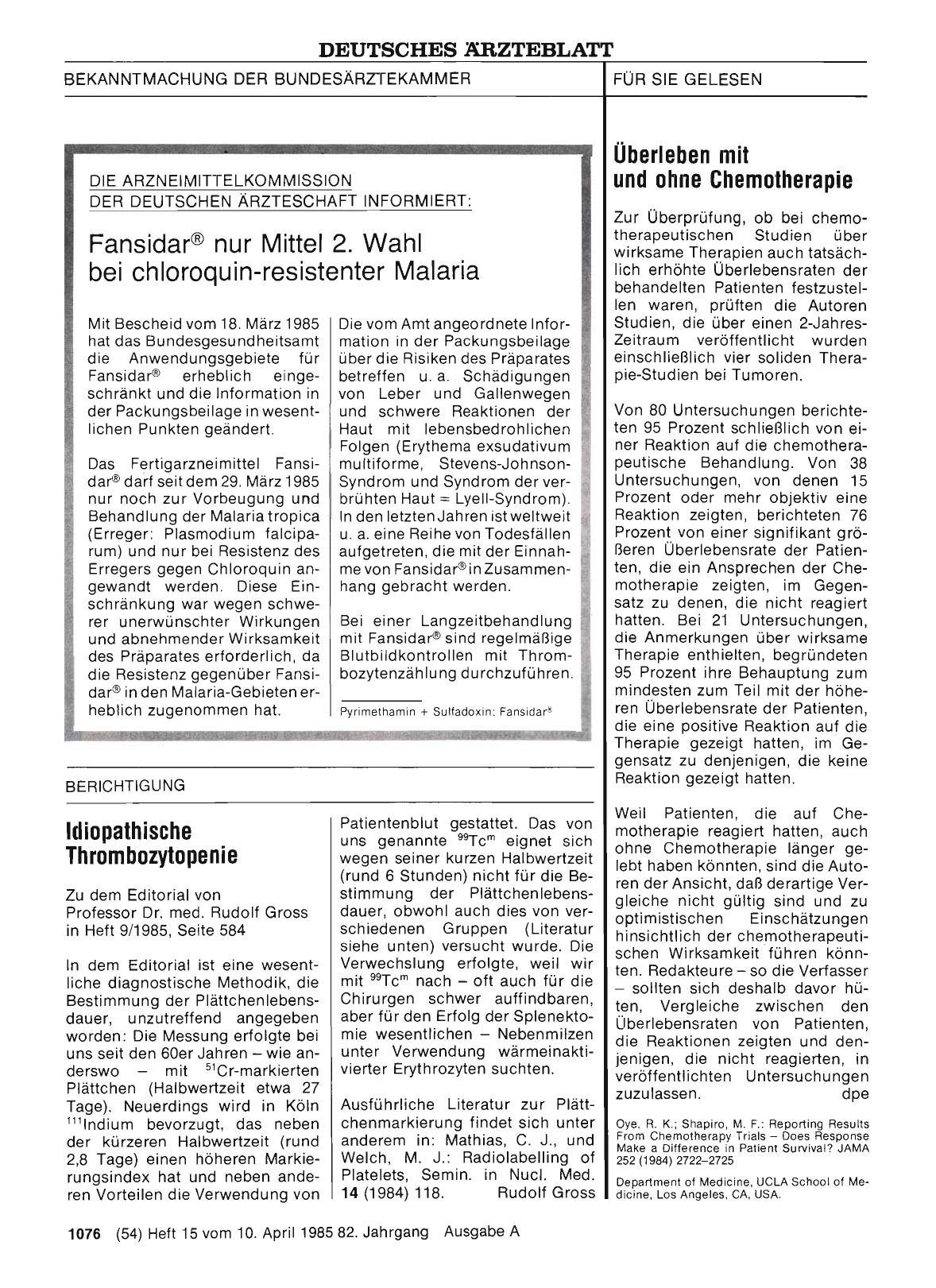 Vorschauseite 1: Idiopathische Thrombozytopenie