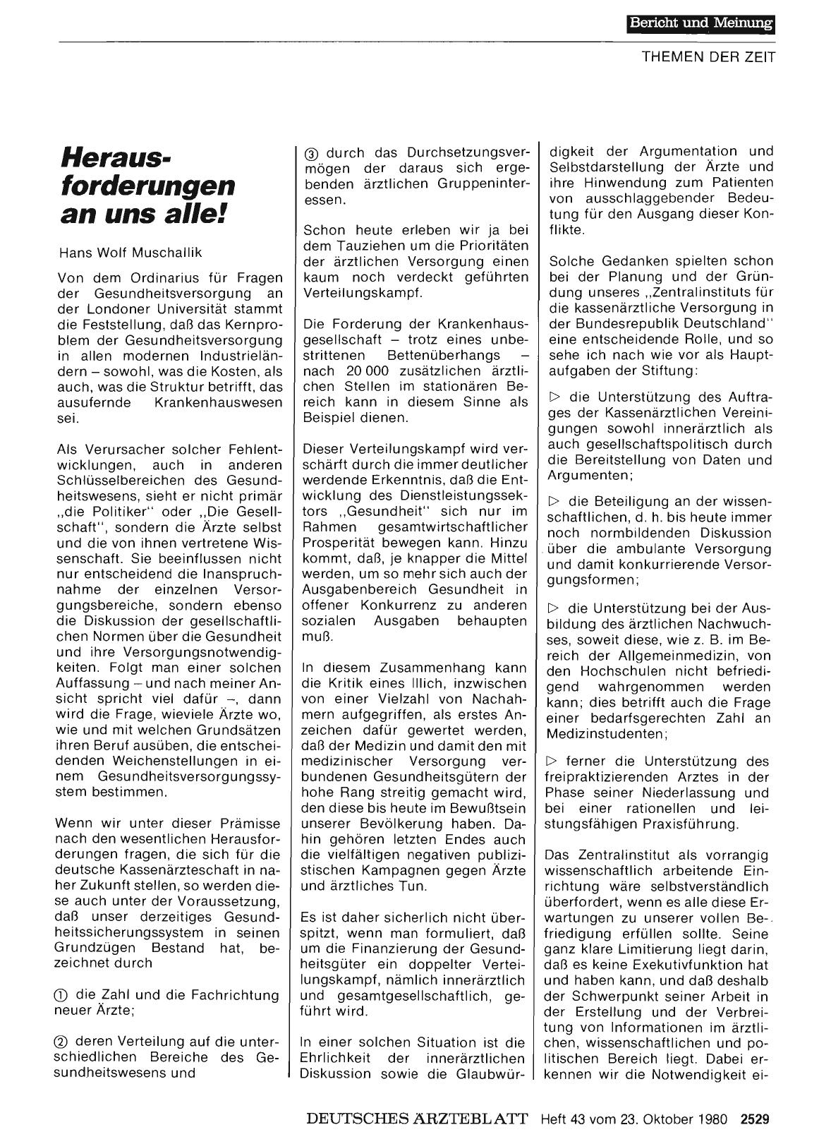 Vorschauseite 1: Herausforderungen an uns alle!