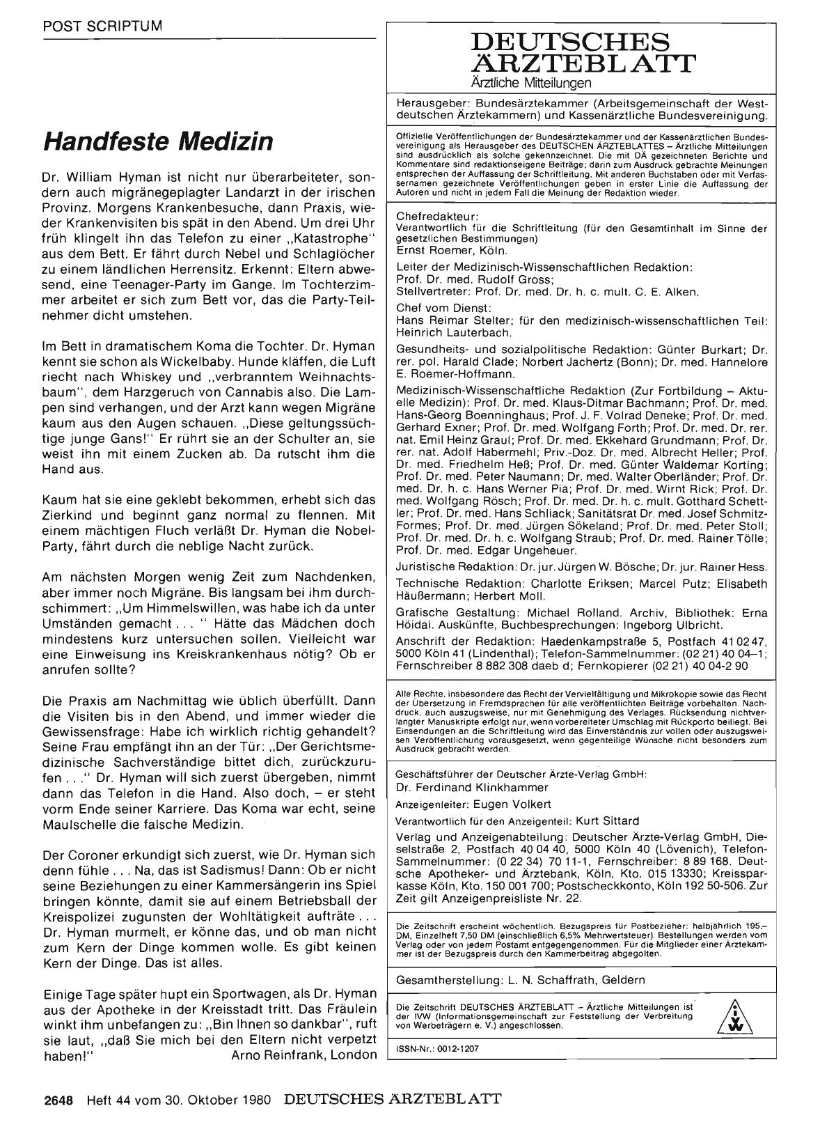 Vorschauseite 1: Handfeste Medizin