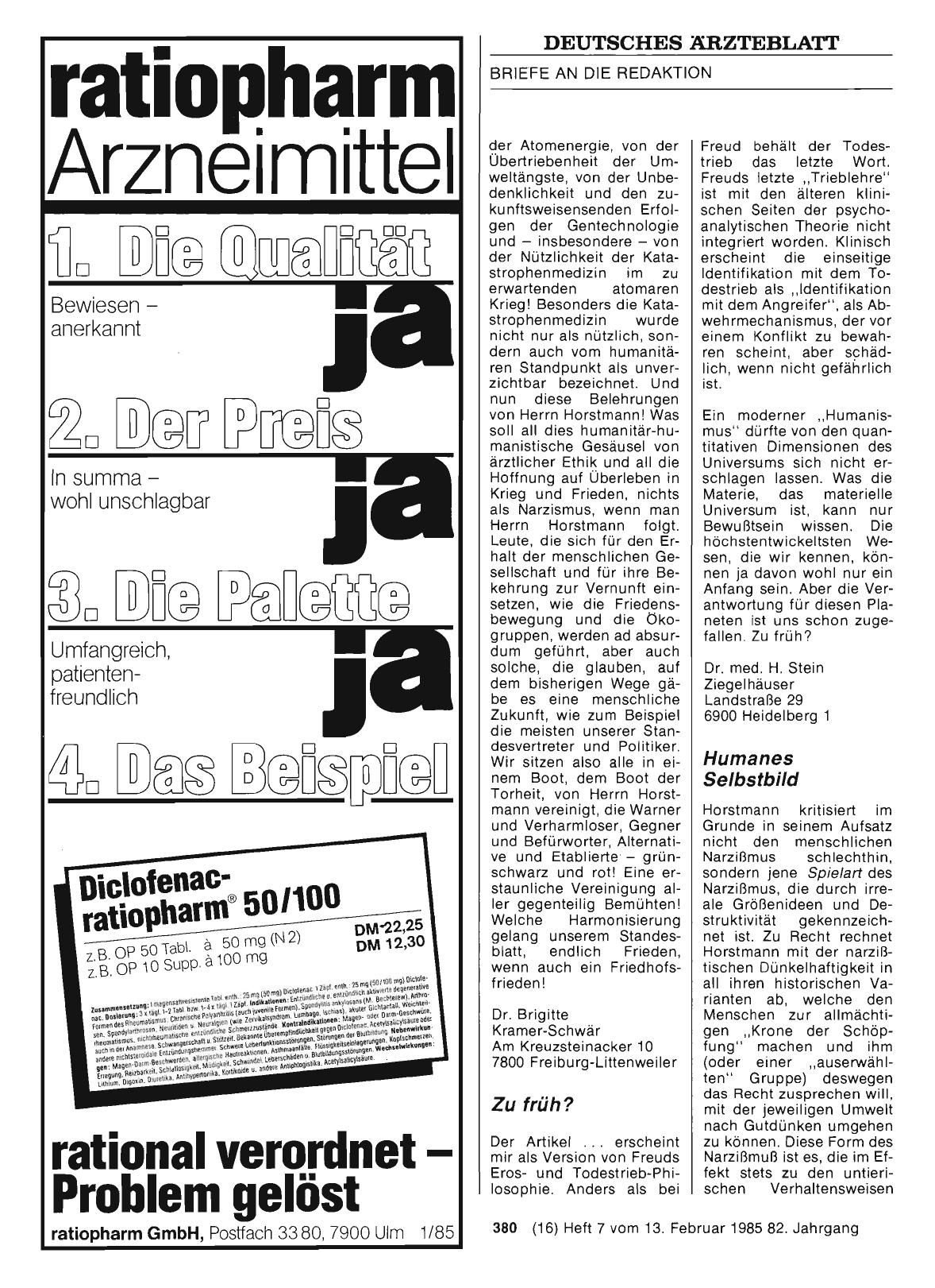 Vorschauseite 1: NARZISS: Zu früh?