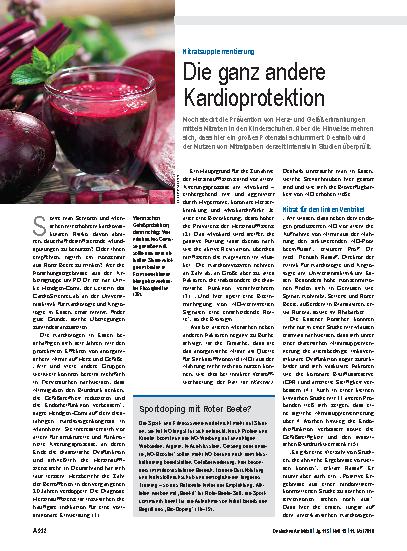 Vorschauseite 1: Nitratsupplementierung: Die ganz andere Kardioprotektion