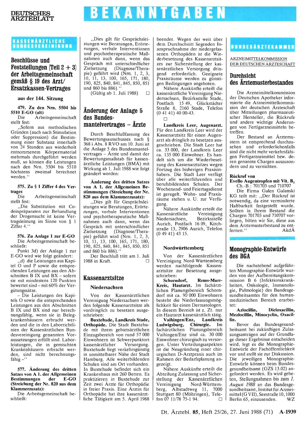 Vorschauseite 1: Kassenarztsitze