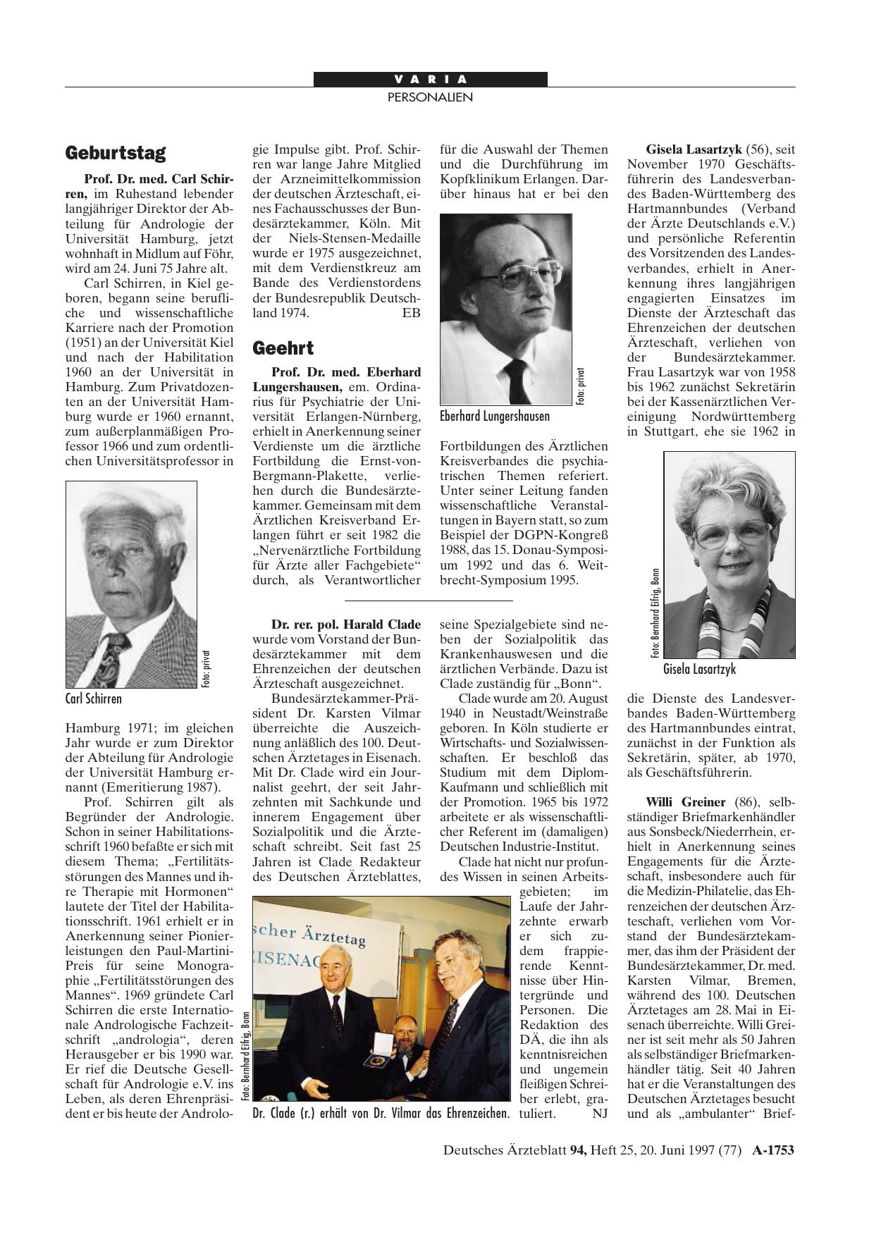 Vorschauseite 1: Geehrt