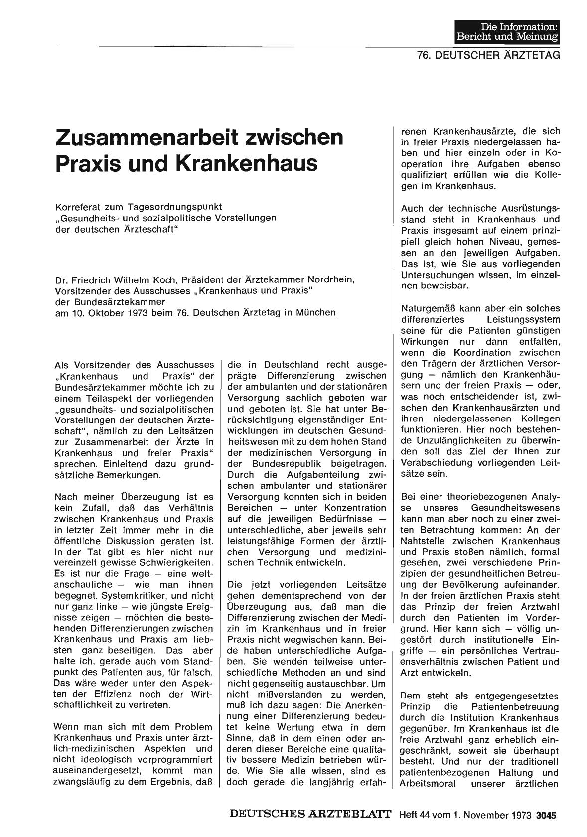 Vorschauseite 1: Zusammenarbeit zwischen Praxis und Krankenhaus