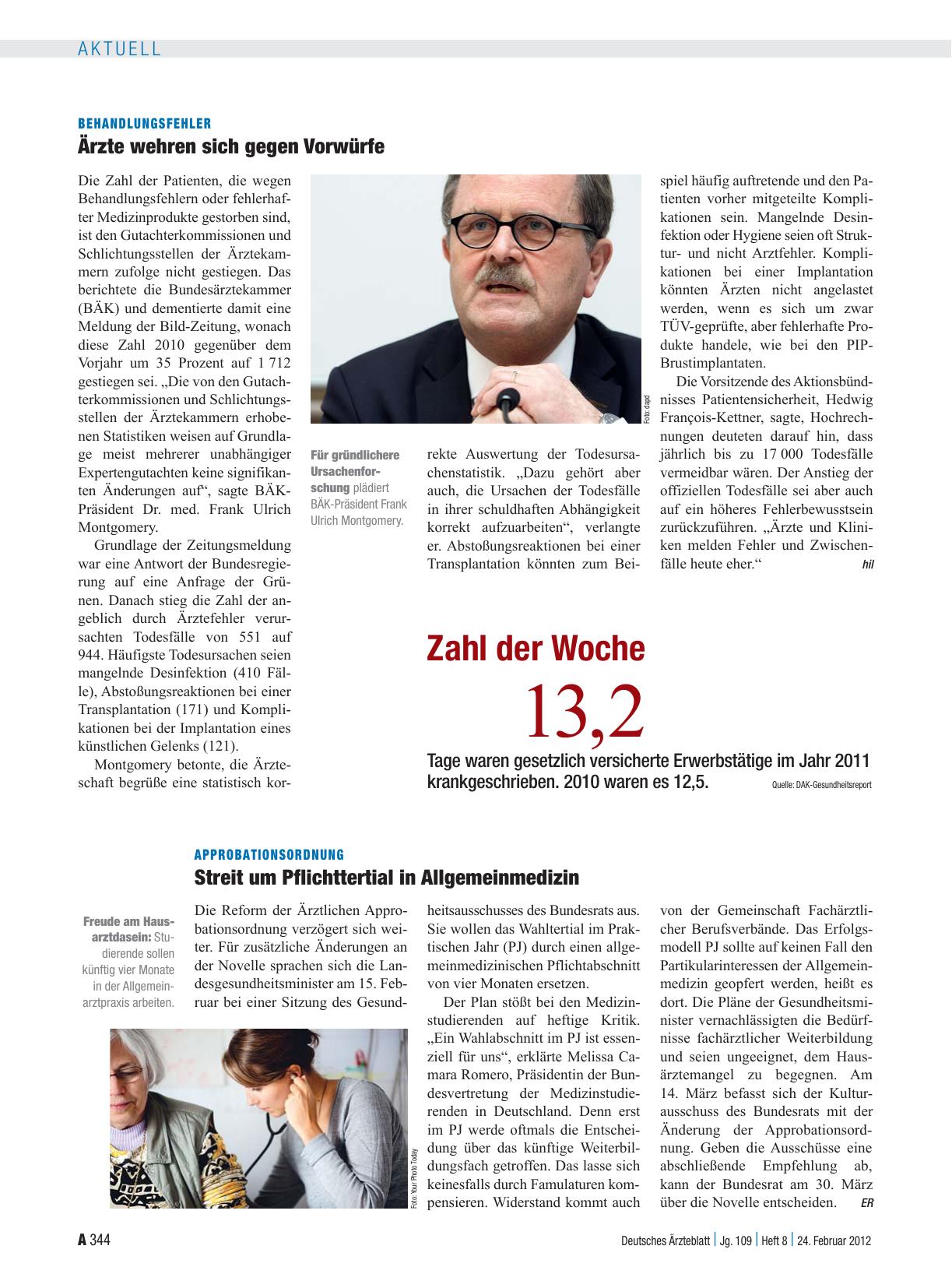 Vorschauseite 1: Behandlungsfehler: Ärzte wehren sich gegen Vorwürfe