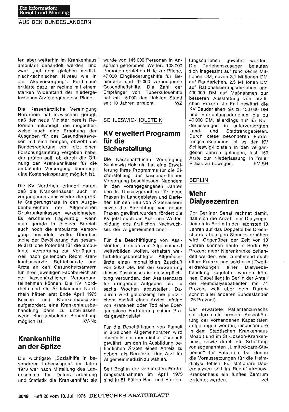 Vorschauseite 1: Berlin: Mehr Dialysezentren