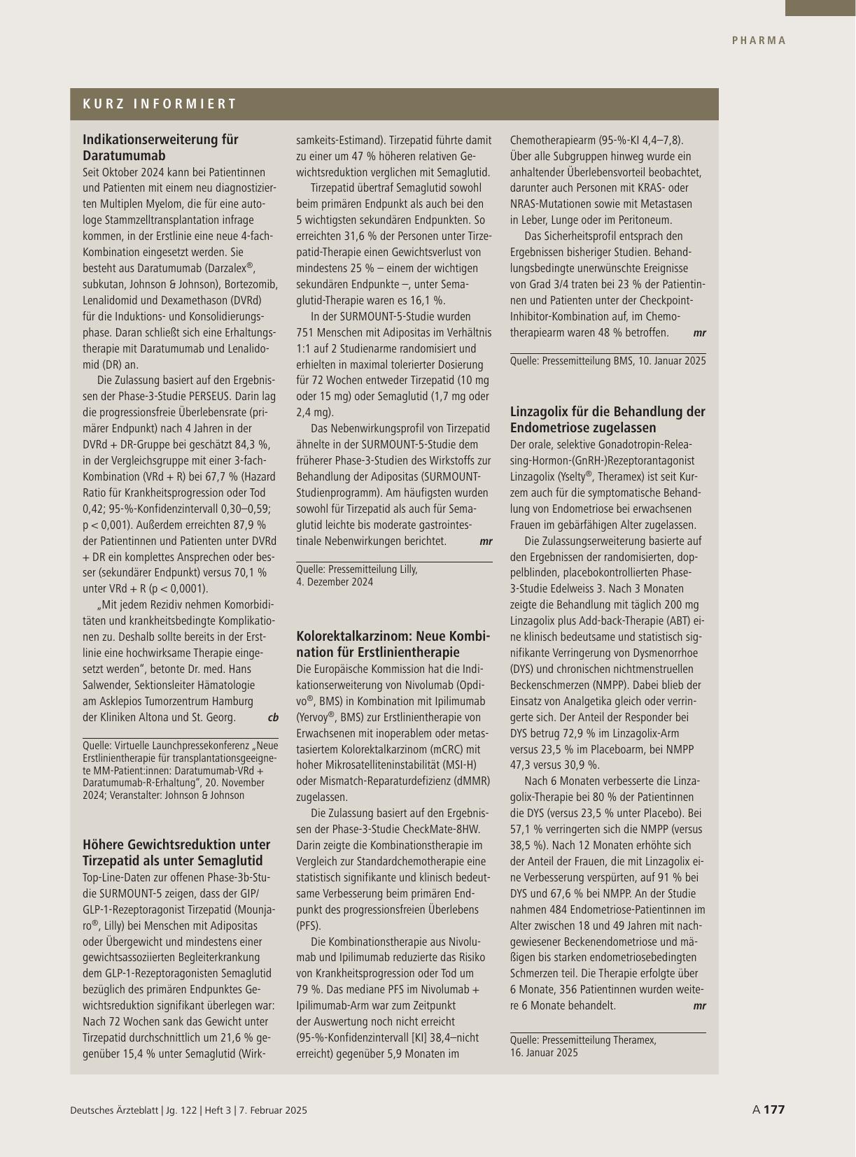 Vorschauseite 1: Kurz informiert.