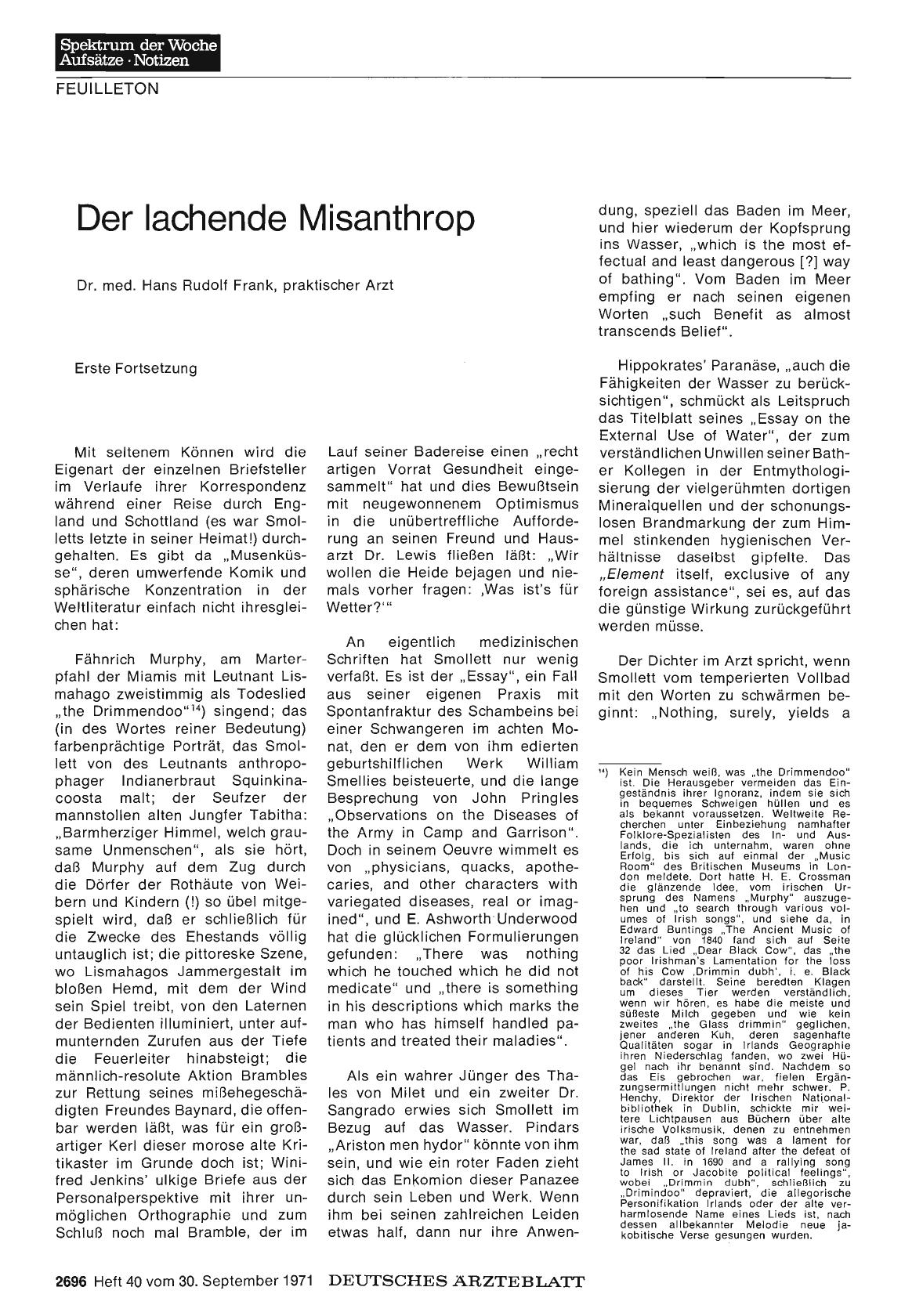 Vorschauseite 1: Der lachende Misanthrop (Erste Fortsetzung )