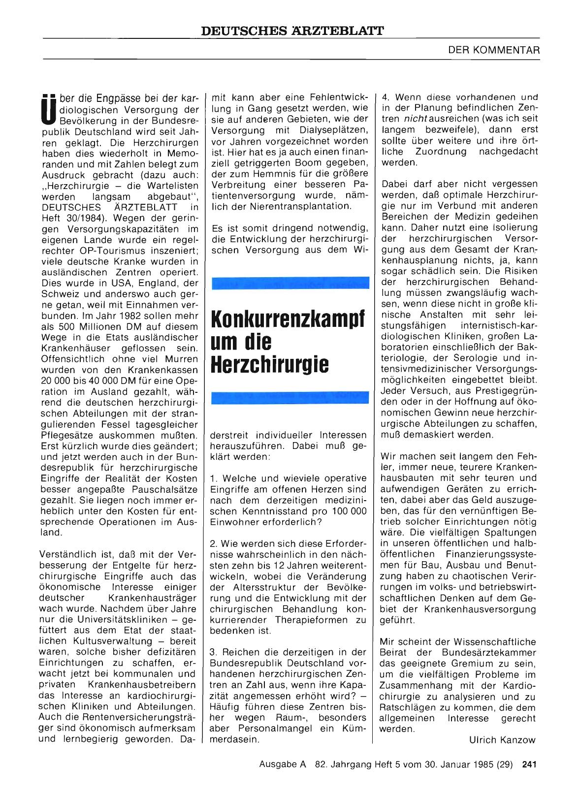 Vorschauseite 1: Konkurrenzkampf um die Herzchirurgie