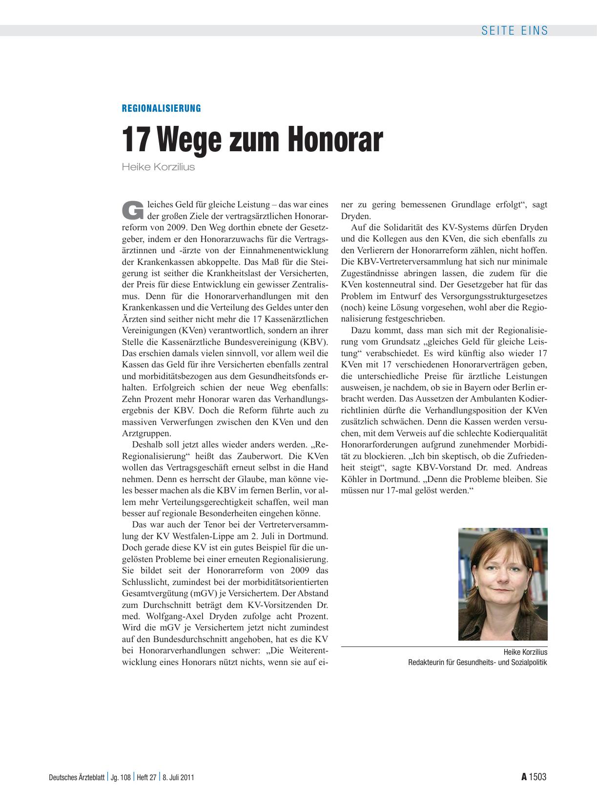 Vorschauseite 1: Regionalisierung: 17 Wege zum Honorar
