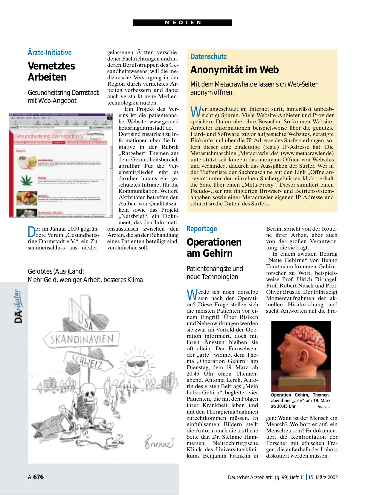 Vorschauseite 1: Ärzte-Initiative: Vernetztes Arbeiten