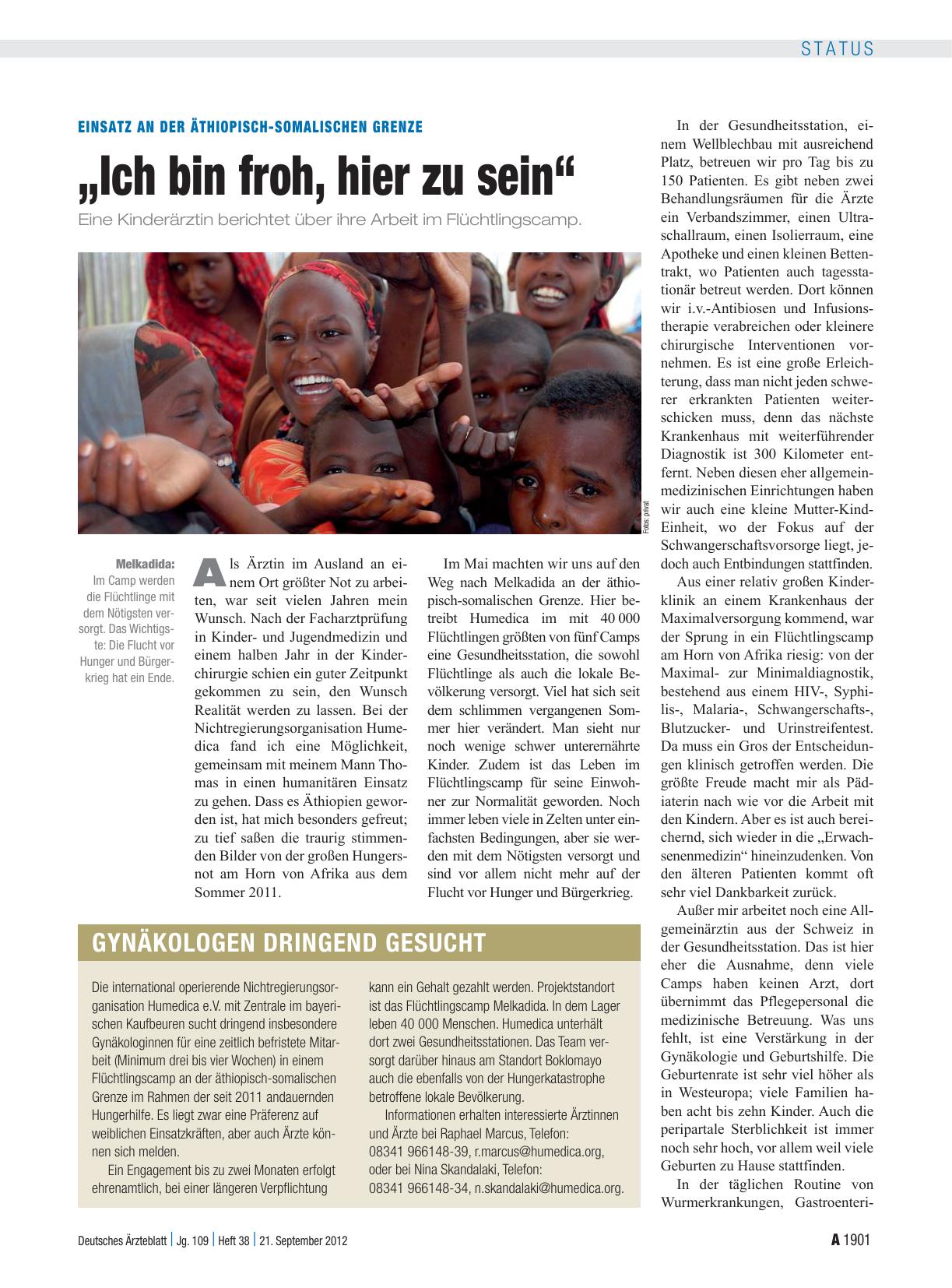Vorschauseite 1: Einsatz an der äthiopisch-somalischen Grenze: „Ich bin froh, hier zu sein“