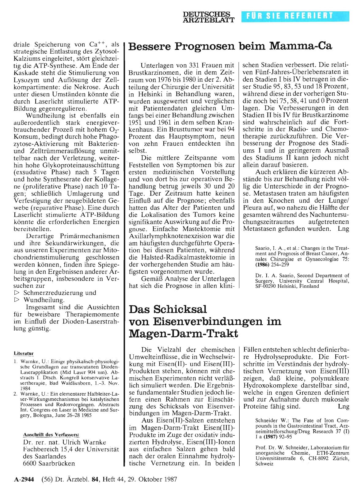 Vorschauseite 1: Das Schicksal von Eisenverbindungen im Magen-Darm-Trakt