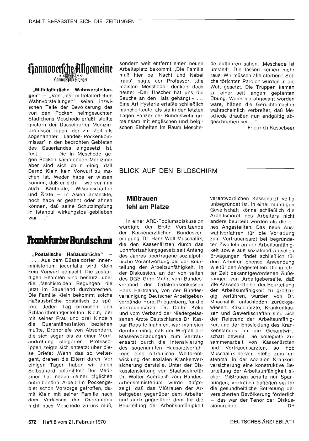 Vorschauseite 1: "Postalische Haßausbrüche"