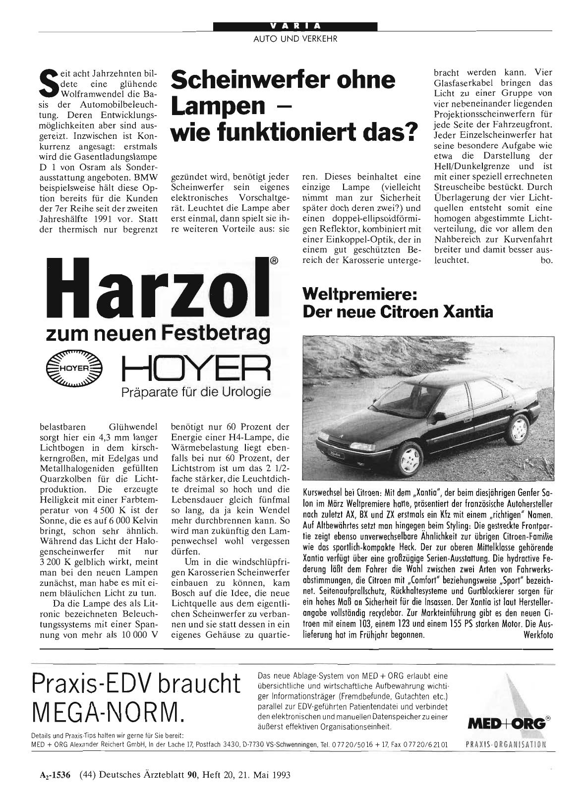 Vorschauseite 1: Weltpremiere: Der neue Citroen Xantia