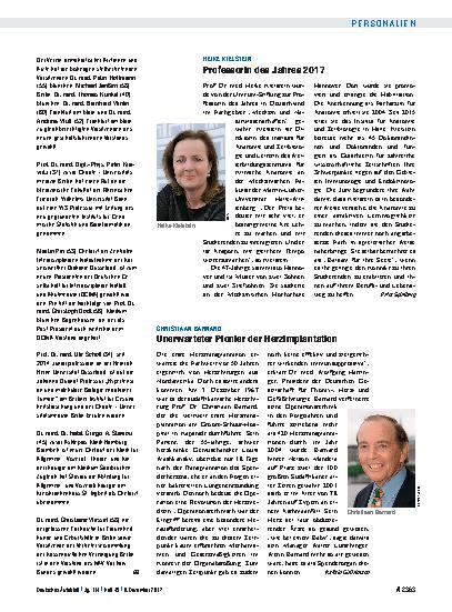 Vorschauseite 1: Heike Kielstein: Professorin des Jahres 2017