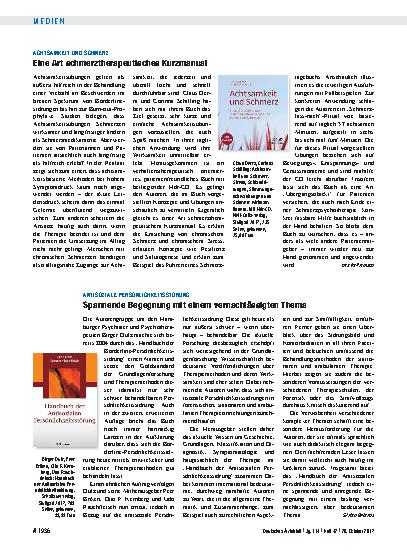 Vorschauseite 1: Achtsamkeit und Schmerz: Eine Art schmerztherapeutisches Kurzmanual