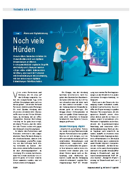 Vorschauseite 1: Ältere und Digitalisierung: Noch viele Hürden