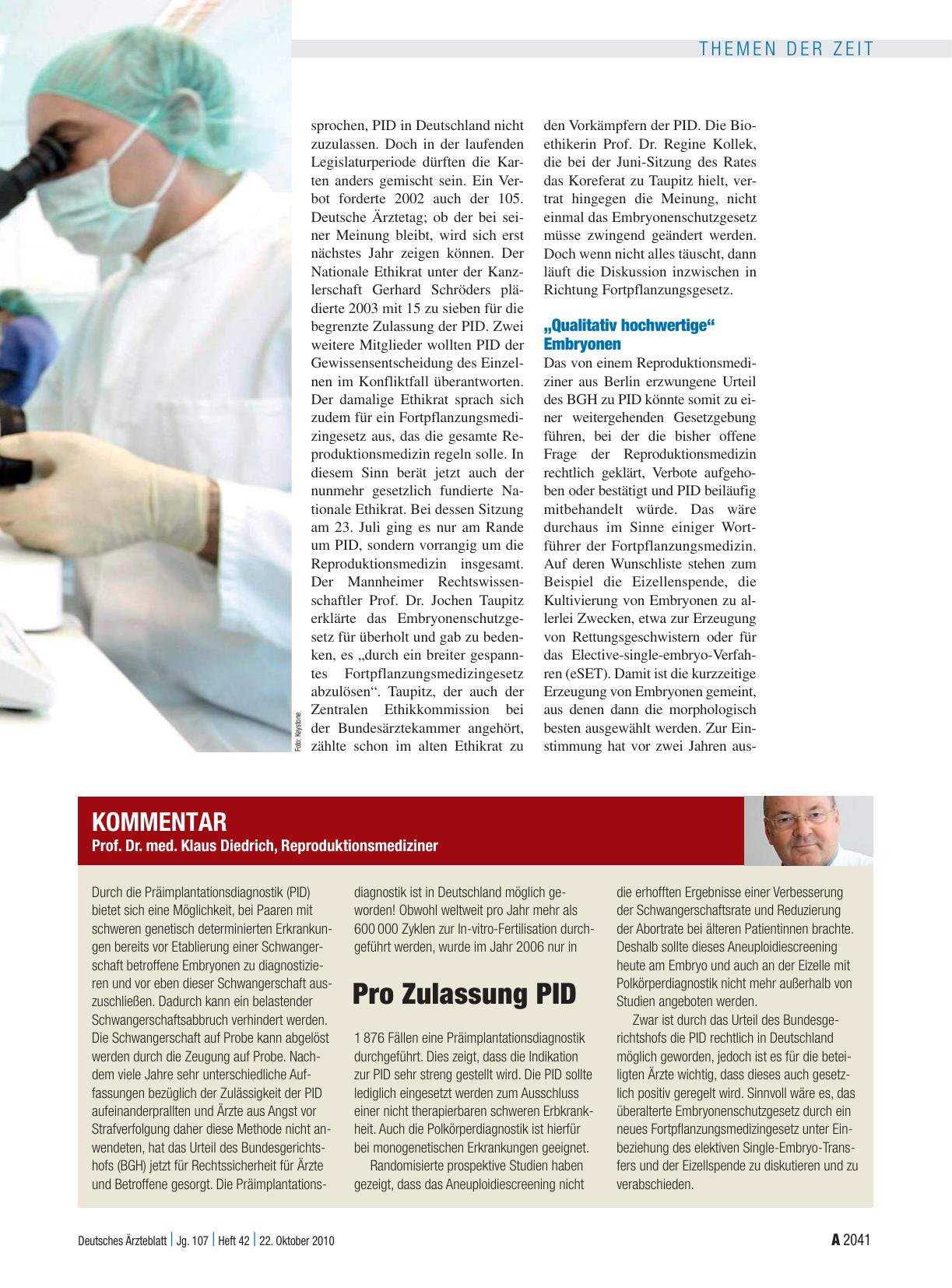 Vorschauseite 2: Präimplantationsdiagnostik: Vom Kinderwunsch zum Wunschkind