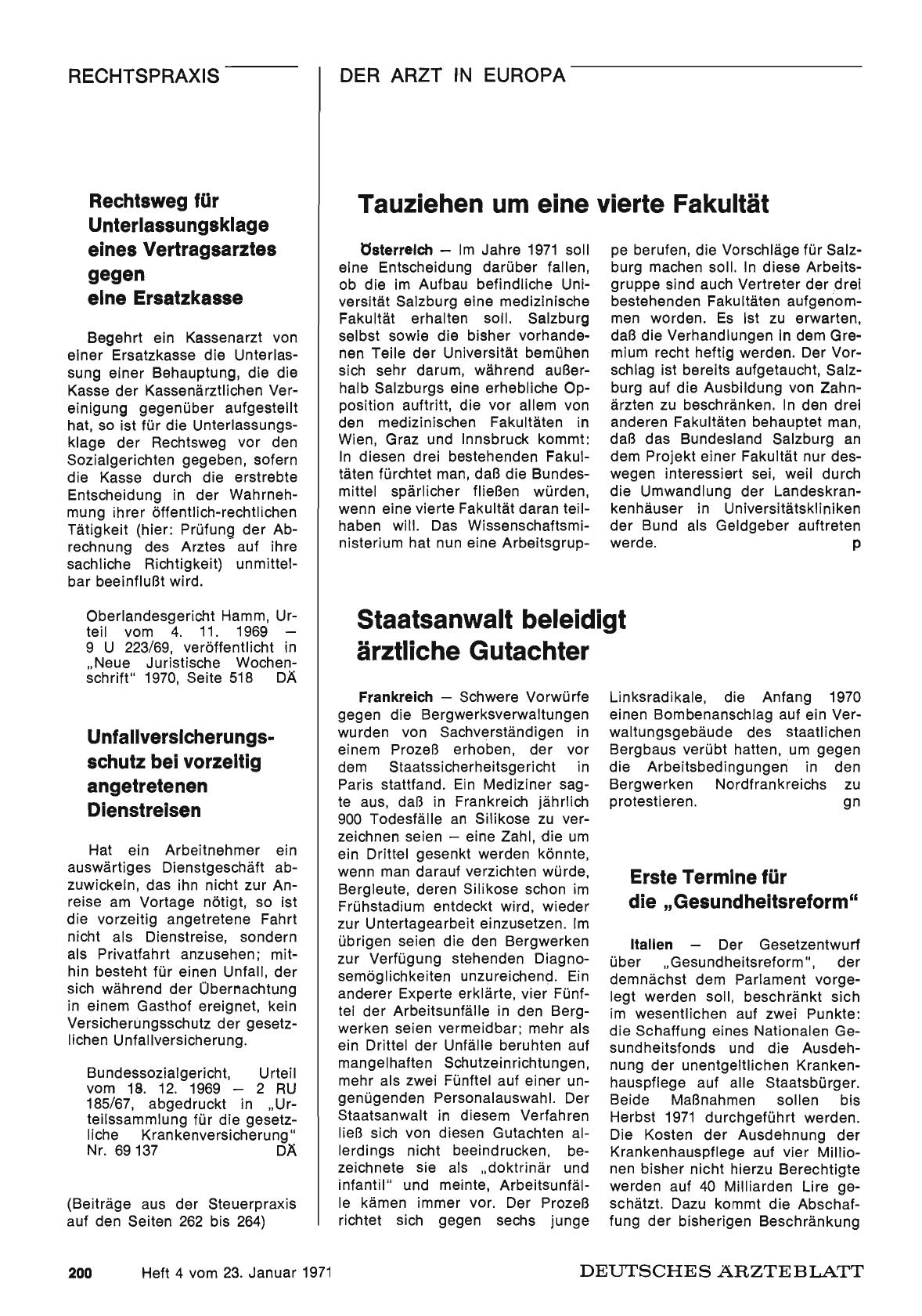 Vorschauseite 1: Erste Termine für die „Gesundheitsreform"