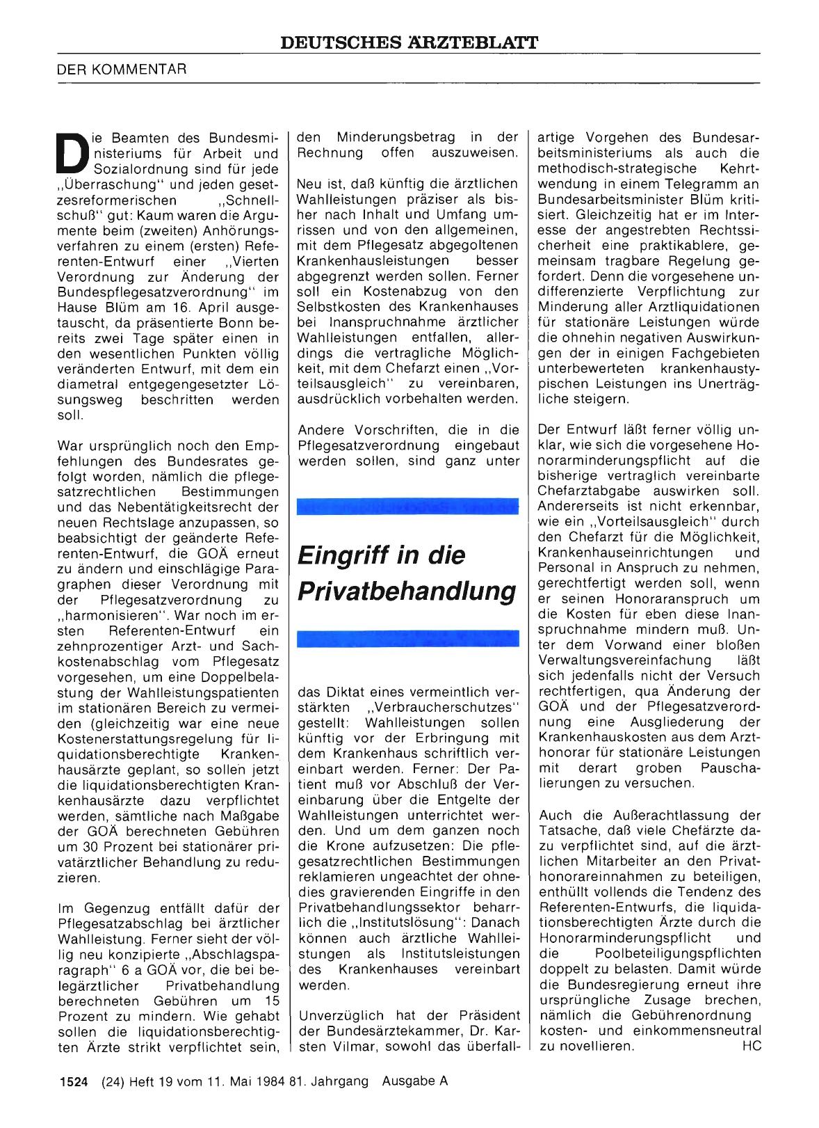 Vorschauseite 1: Eingriff in die Privatbehandlung