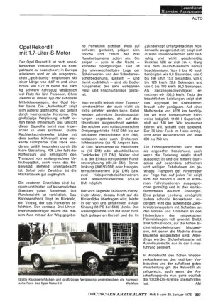 Vorschauseite 1: Opel Rekord II mit 1, 7-Liter-S-Motor