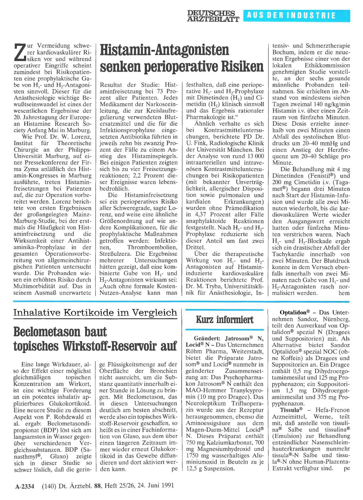 Vorschauseite 1: Kurz informiert