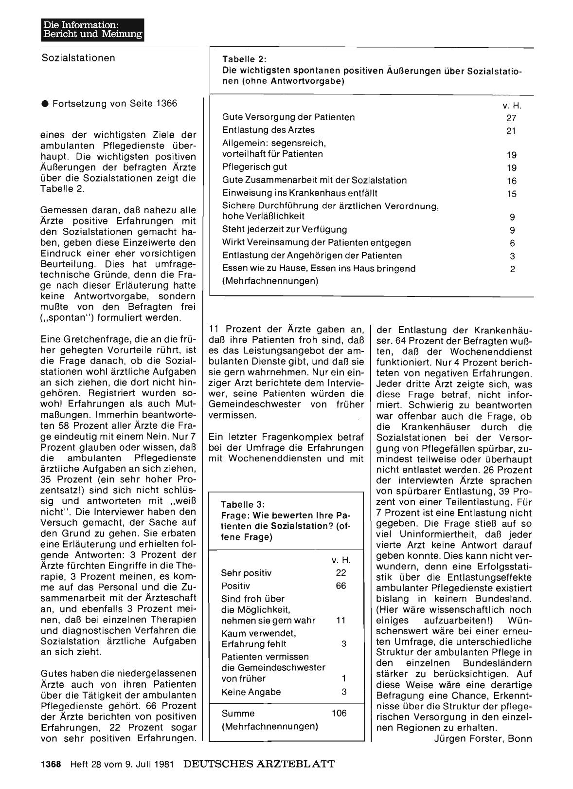 Vorschauseite 1: Ärzte befragen Ärzte (III): Gute Erfahrungen mit Sozialstationen (Teil 2)