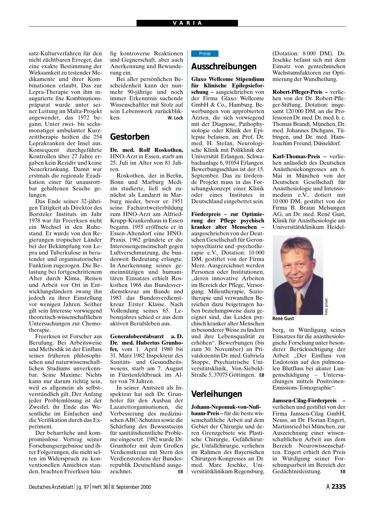 Vorschauseite 1: Gestorben