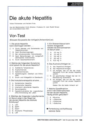 Vorschauseite 1: Die akute Hepatitis