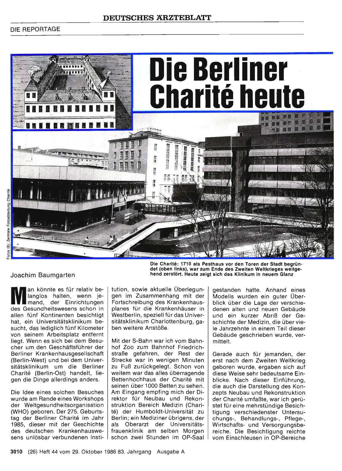 Vorschauseite 1: Die Berliner Charité heute
