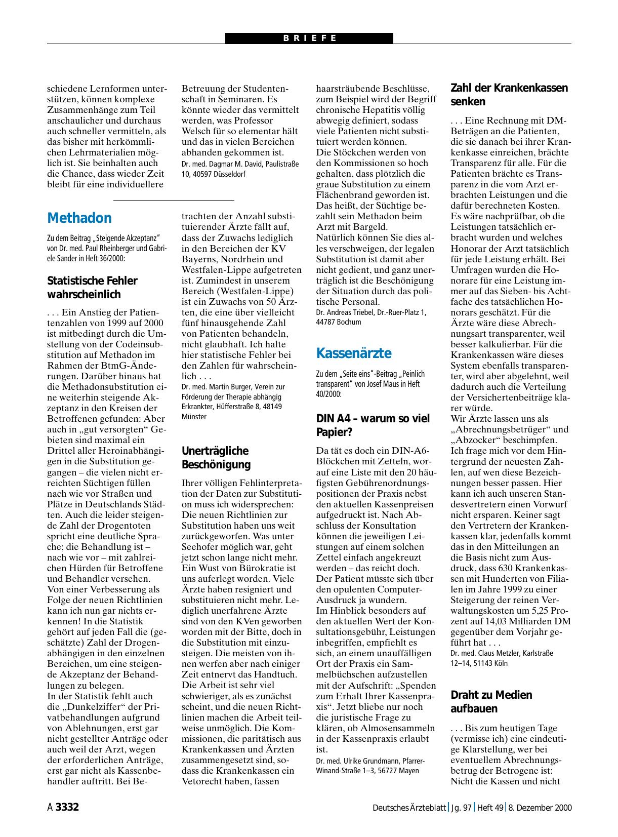 Vorschauseite 1: Kassenärzte: DIN A4 – warum so viel Papier?