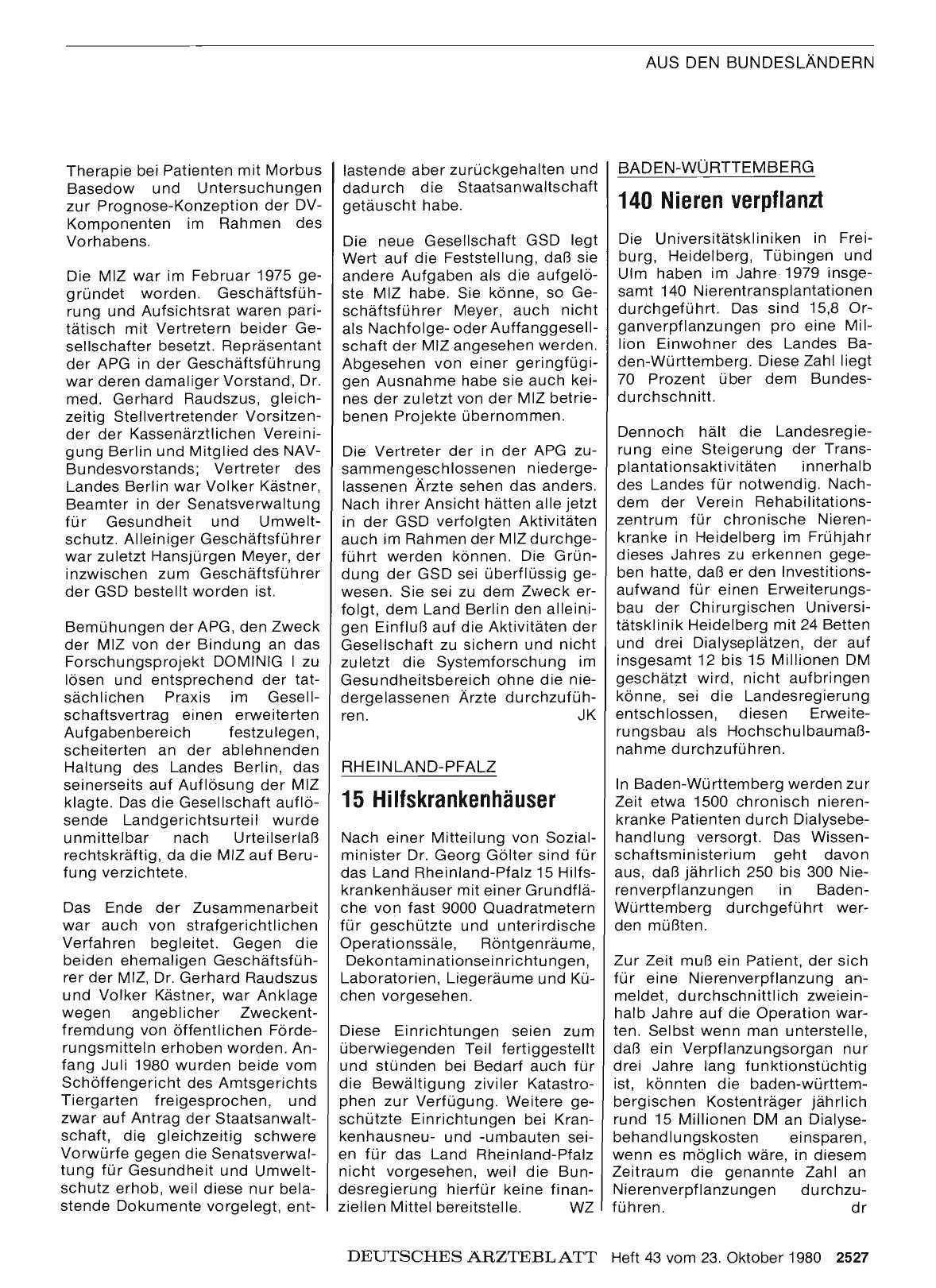 Vorschauseite 1: RHEINLAND-PFALZ: 15 Hilfskrankenhäuser