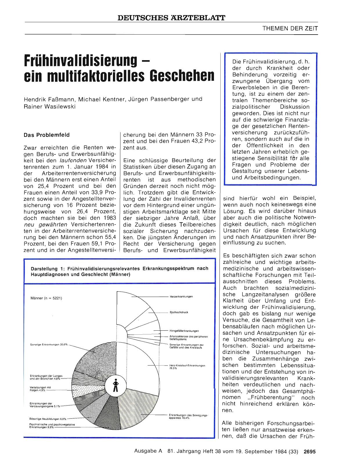 Vorschauseite 1: Frühinvalidisierung ein multifaktorielles Geschehen