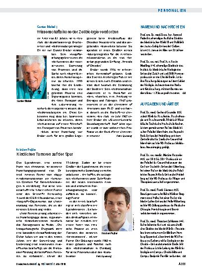 Vorschauseite 1: Namen und Nachrichten