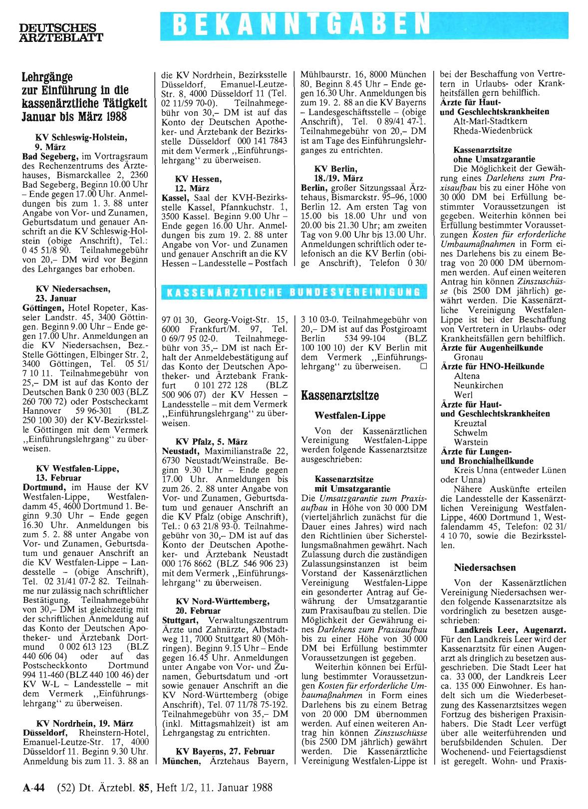 Vorschauseite 1: Kassenarztsitze