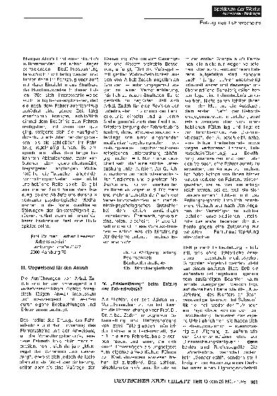 Vorschauseite 1: Zwangsphänomene nach Entzug des Führerscheins auf Lebenszeit: IV. „Fristenlösung“ beim Entzug der Fahrerlaubnis?
