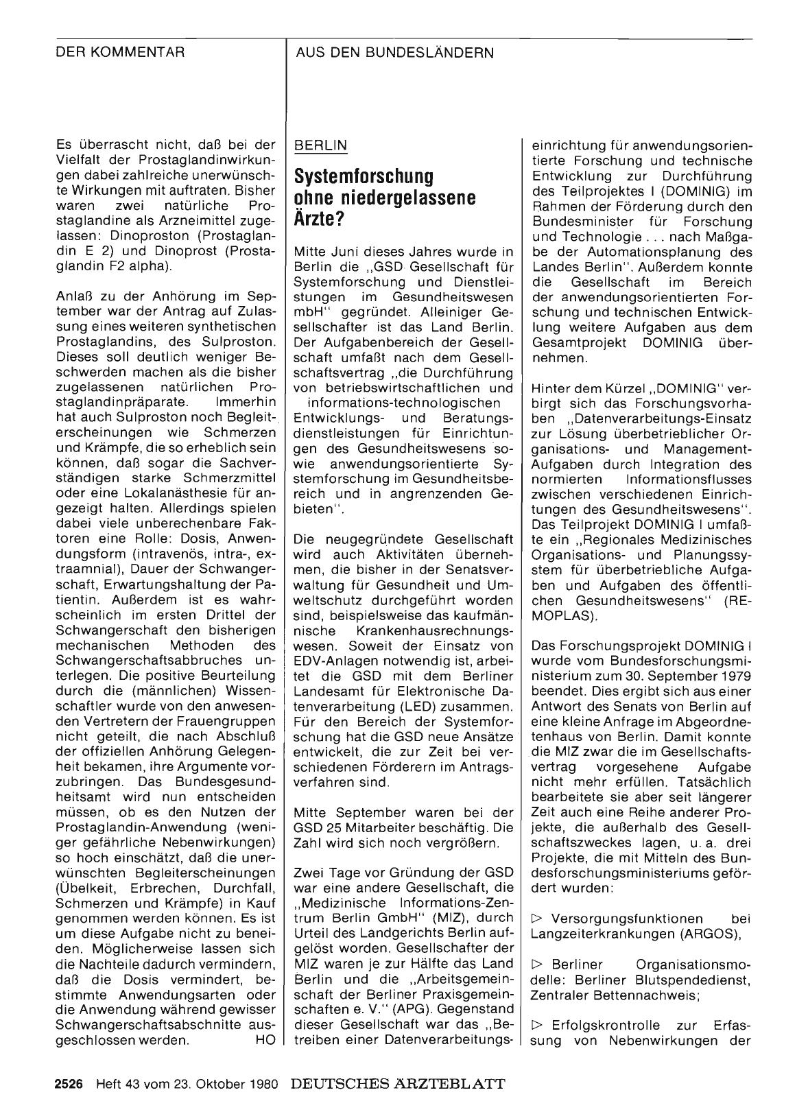 Vorschauseite 1: BERLIN: Systemforschung ohne niedergelassene Ärzte?