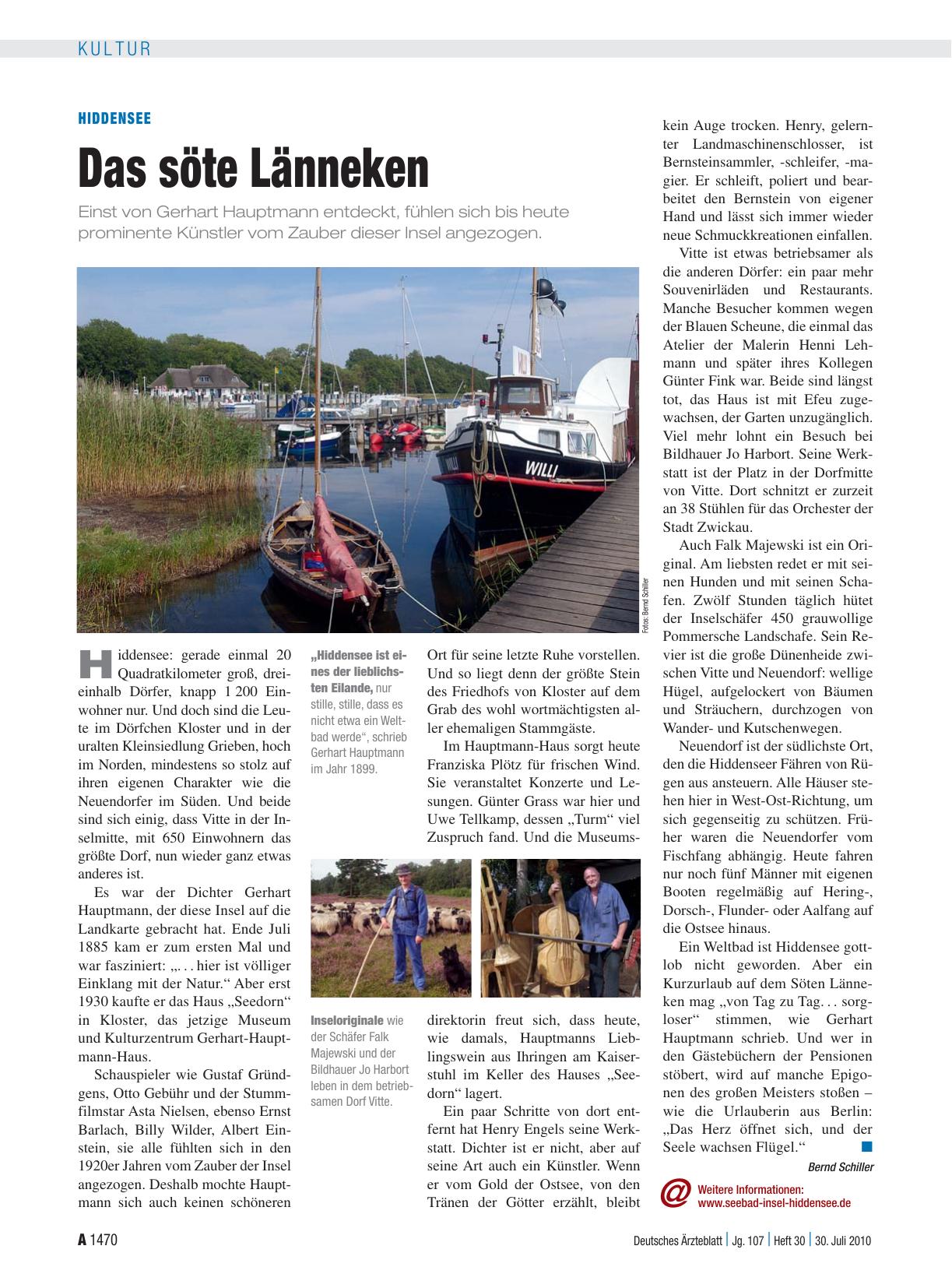 Vorschauseite 1: Hiddensee: Das söte Länneken