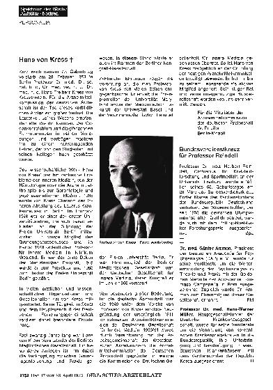 Vorschauseite 1: Professor Dr. med. Hans-Werner Müller