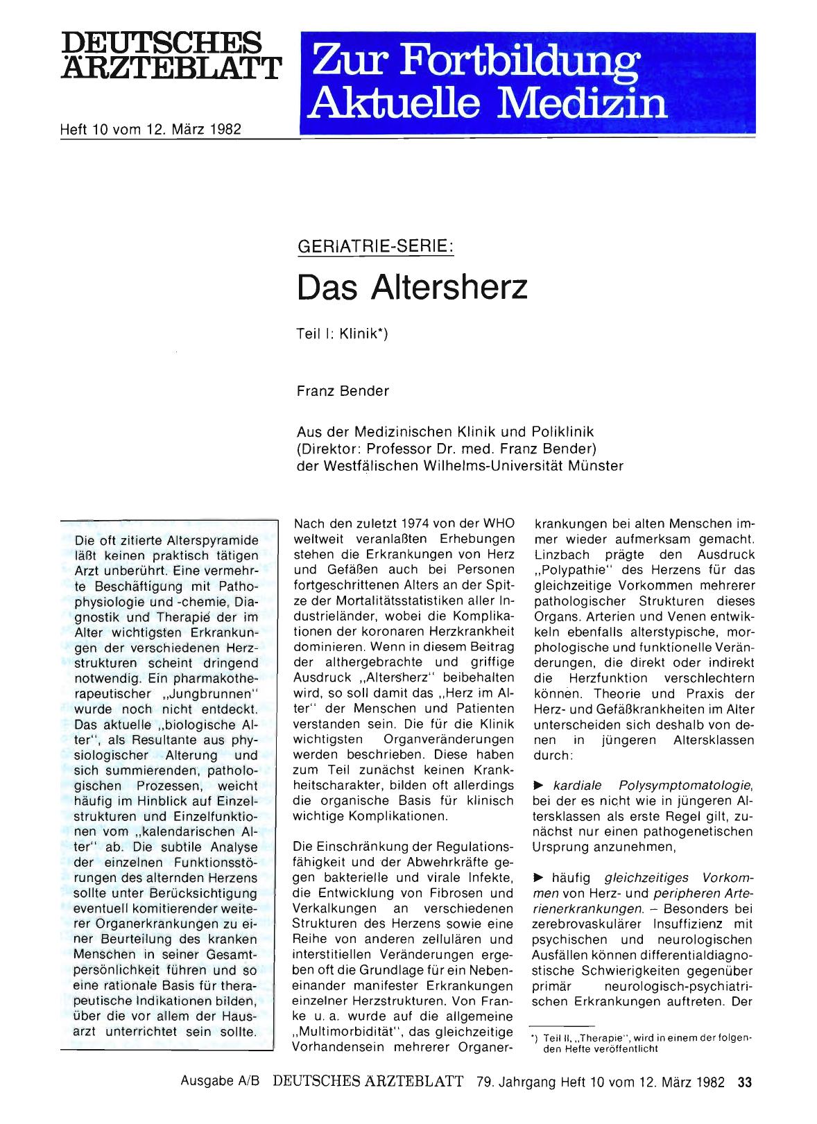 Vorschauseite 1: Geriatrie-Serie: Das Altersherz